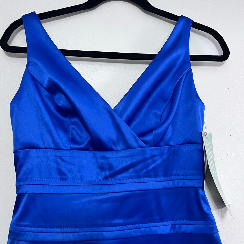 American Living Blue Ruched Bodycon Midi Dress - Picture 4 of 8